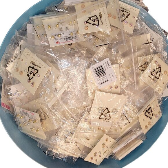 LC Lauren Conrad Jewelry - 25 Pairs of earrings, New Packaged on cards